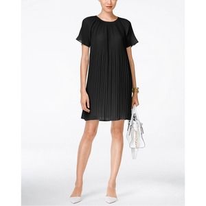 Michael Kors Black Pleated Shift Dress Size Small
